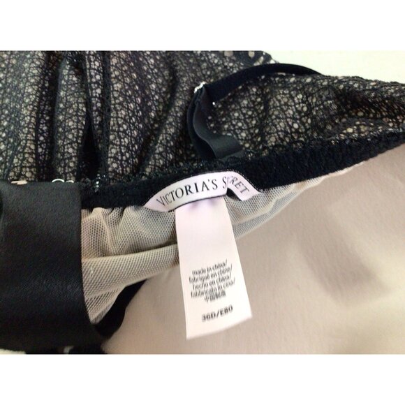 Victorias Secret Lace Corset Bustier Lingerie Black Sexy Womens 36D - Picture 7 of 8
